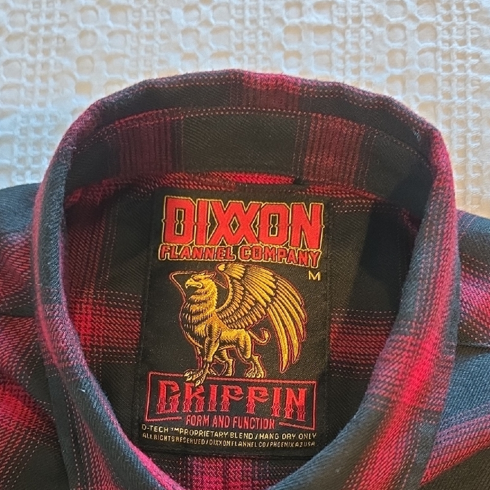 Dixxon Womens Red and Black Checkered Button Down Shirt - Picture 2 of 2